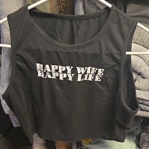 SHEIN Black Graphic Crop Top